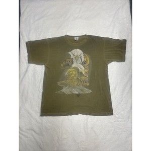 Vintage Polar Graphics Eagle Totem Nature T-Shirt Adult Size XL Distressed
